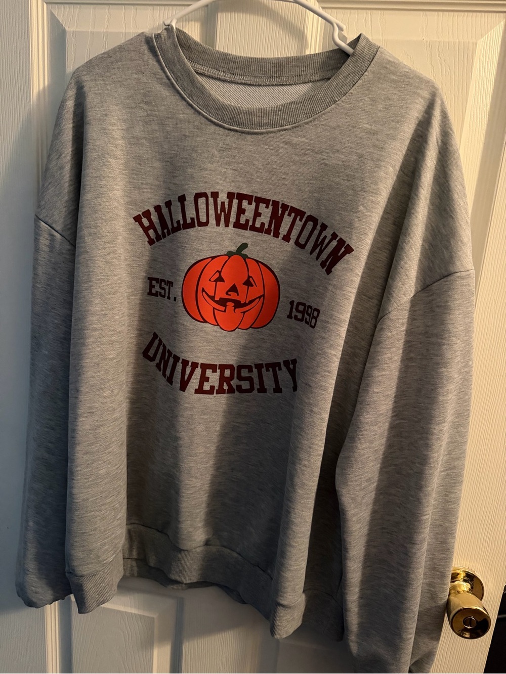 Gray Halloweentown University Pumpkin Graphic Sweatshirt